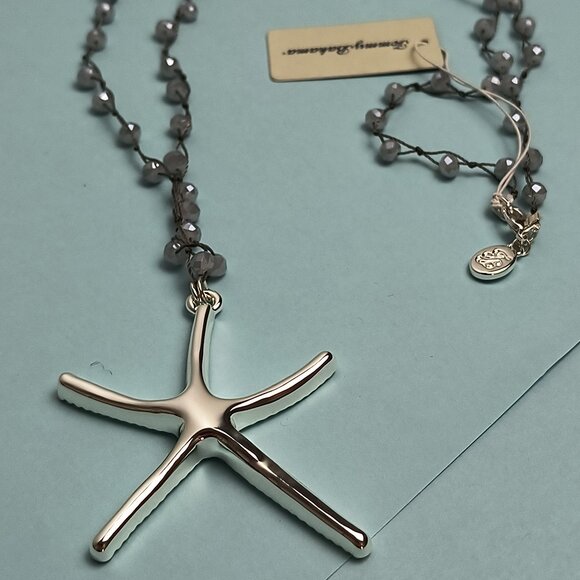 Tommy Bahama Starfish Treasure Pendant Dowarm Beads Necklace Silver Unis… - Picture 4 of 9